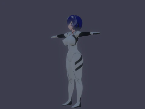3DsMax Biped model Rei Ayanami 3D Model