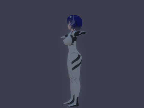 3DsMax Biped model Rei Ayanami 3D Model