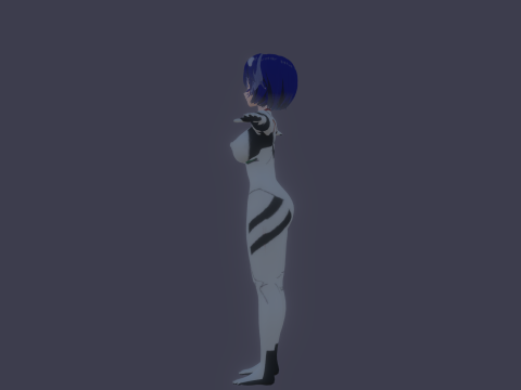 3DsMax Biped model Rei Ayanami 3D 모델
