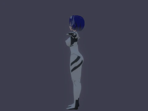 3DsMax Biped model Rei Ayanami 3D Model