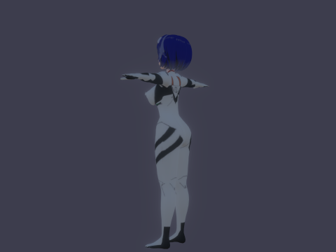 3DsMax Biped model Rei Ayanami 3D 모델