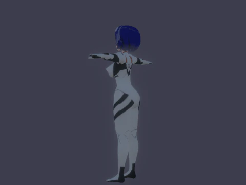 3DsMax Biped model Rei Ayanami 3D Model