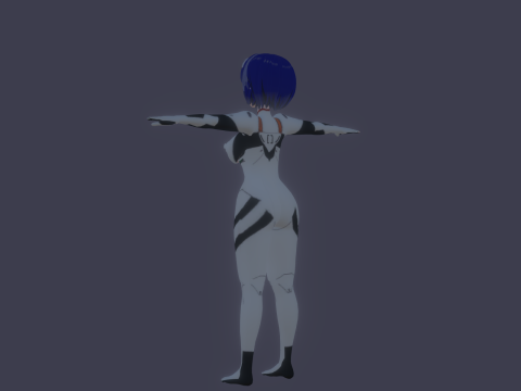 3DsMax Biped model Rei Ayanami 3D 모델