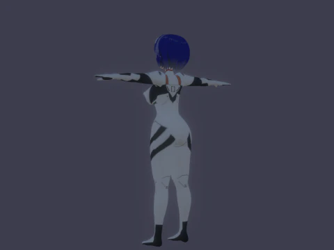 3DsMax Biped model Rei Ayanami 3D Model