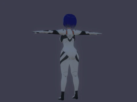 3DsMax Biped model Rei Ayanami 3D Model