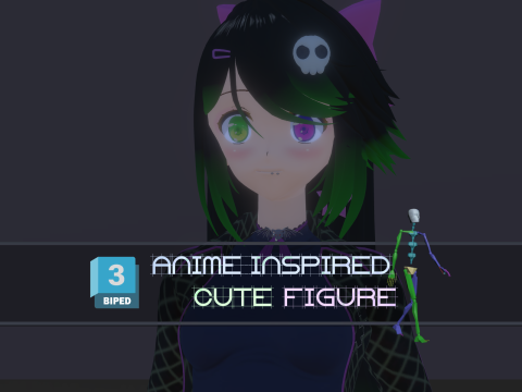 3DsMax Biped model Haruno 3D Model