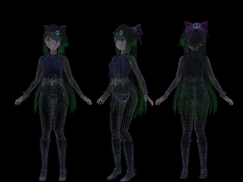3DsMax Biped model Haruno 3D Model