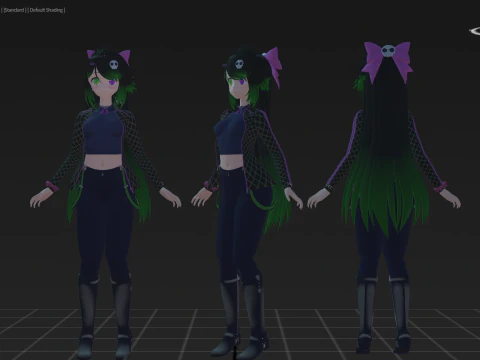 3DsMax Biped model Haruno 3D Model