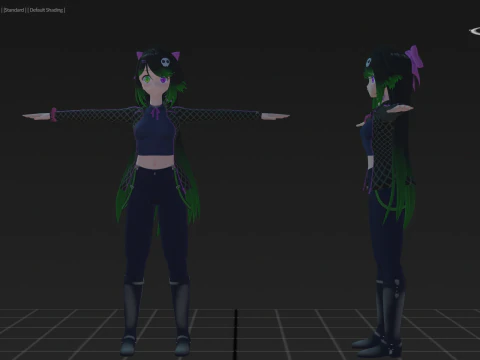 3DsMax Biped model Haruno 3D Model