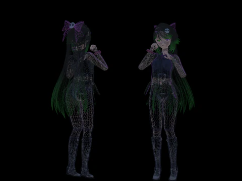 3DsMax Biped model Haruno 3D Model