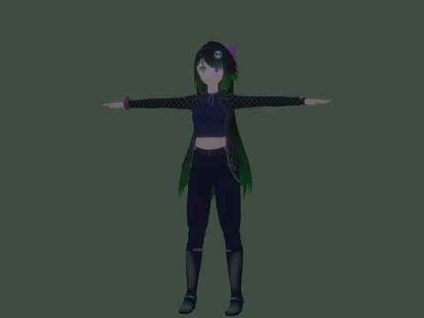3DsMax Biped model Haruno 3D Model
