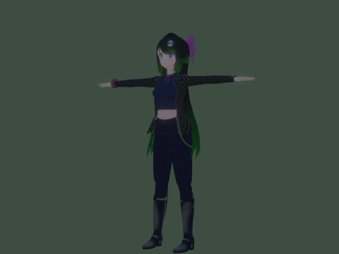 3DsMax Biped model Haruno 3D Model