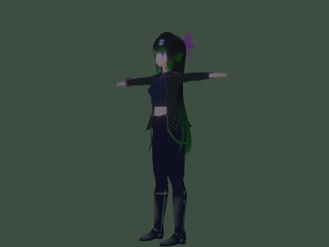 3DsMax Biped model Haruno 3D Model