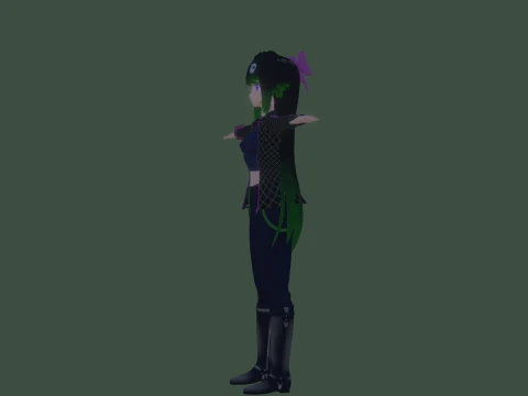 3DsMax Biped model Haruno 3D Model