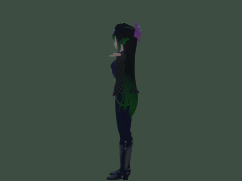 3DsMax Biped model Haruno 3D Model
