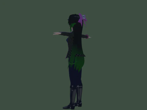 3DsMax Biped model Haruno 3D Model