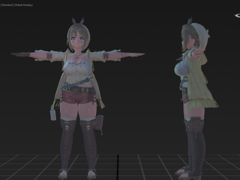 3DsMax Biped model StoutReisalin 3D Model