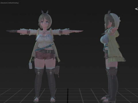 3DsMax Biped model StoutReisalin 3D Model