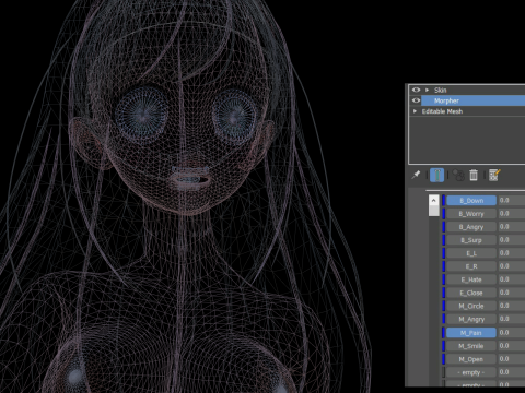 3DsMax Biped model Kizuna Model 3D