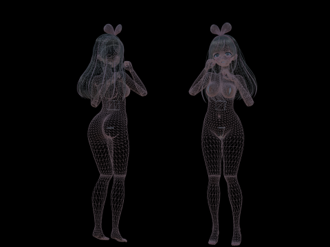 3DsMax Biped model Kizuna Model 3D