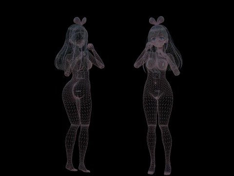 3DsMax Biped model Kizuna 3D Model