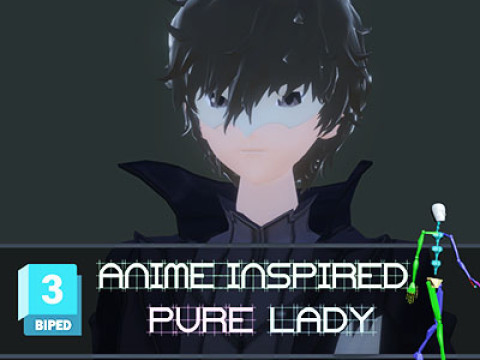 3DsMax Biped model Persona5 Joker Battle Modelo 3D