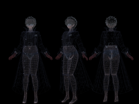 3DsMax Biped model Persona5 Joker Battle 3D Model