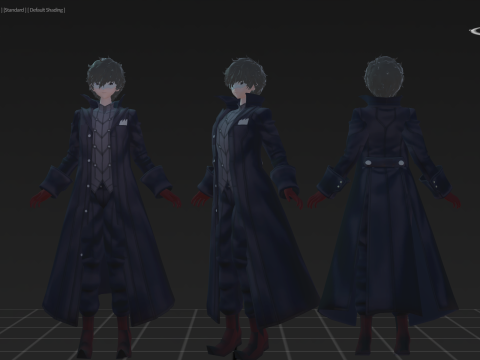3DsMax Biped model Persona5 Joker Battle 3D Model
