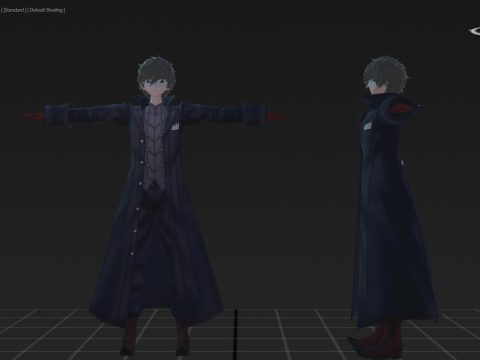 3DsMax Biped model Persona5 Joker Battle 3D Model