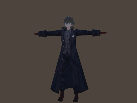 3DsMax Biped model Persona5 Joker Battle 3D Model