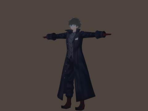 3DsMax Biped model Persona5 Joker Battle 3D Model