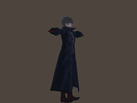 3DsMax Biped model Persona5 Joker Battle 3D Model