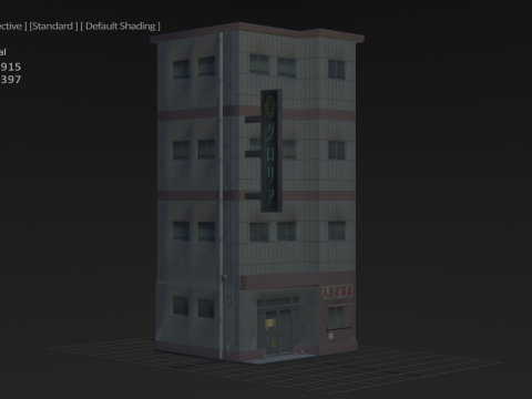 Japan Street Building - Heisei style 3D Model