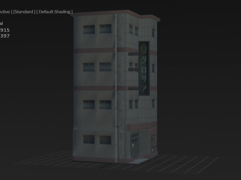 Japan Street Building - Heisei style 3D Model
