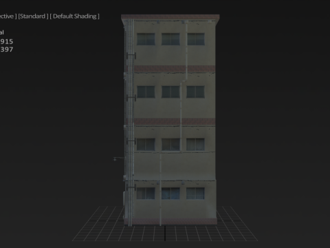 Japan Street Building - Heisei style 3D Model