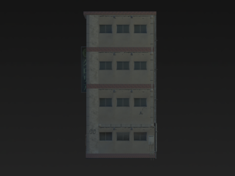 Japan Street Building - Heisei style 3D Model
