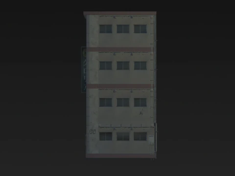 Japan Street Building - Heisei style 3D Model