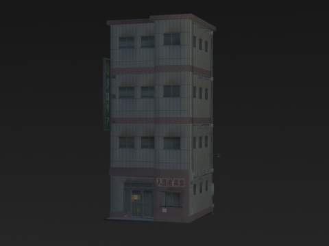 Japan Street Building - Heisei style 3D Model