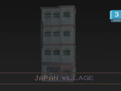Japan Street Building - Heisei style 3D Model