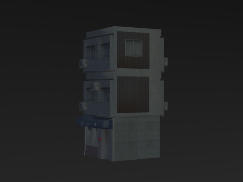 Tokyo Old Street Building 3D Модель