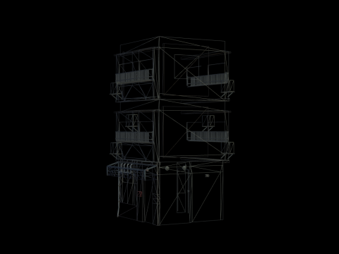 Tokyo Old Street Building 3D 模型