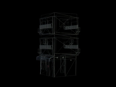 Tokyo Old Street Building 3D Model