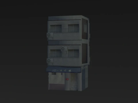 Tokyo Old Street Building 3D Model