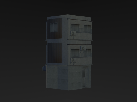 Tokyo Old Street Building 3D 模型