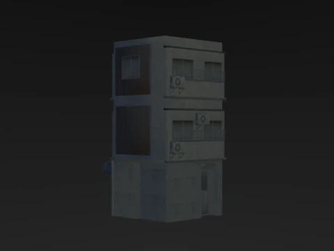 Tokyo Old Street Building 3D Model