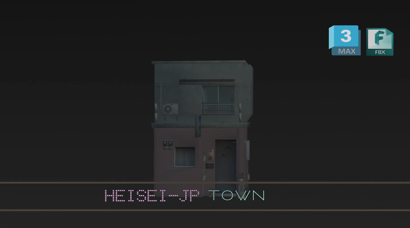 Tokyo Street Old Village 3D Model .c4d .max .obj .3ds .fbx .stl .blend 