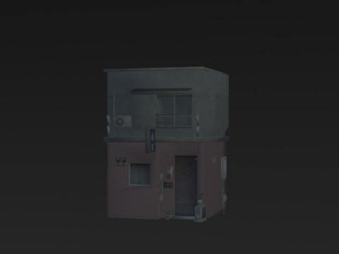 Tokyo Street Old Village 3D Модель