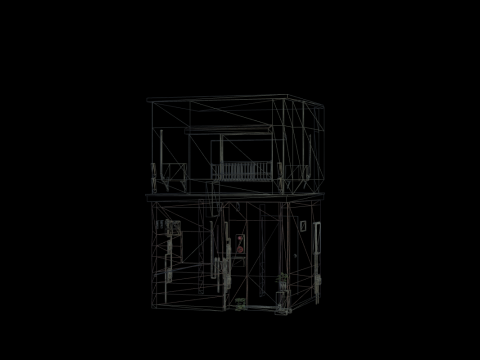 Tokyo Street Old Village 3D Модель