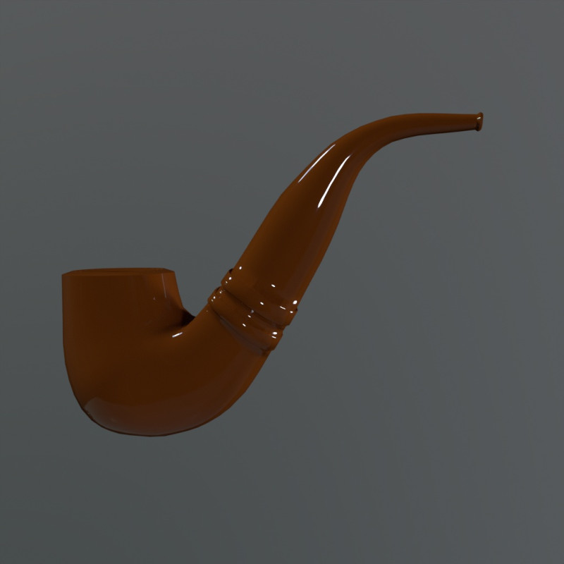 Smoking pipe Model 3D .c4d .max .obj .3ds .fbx .stl .blend 