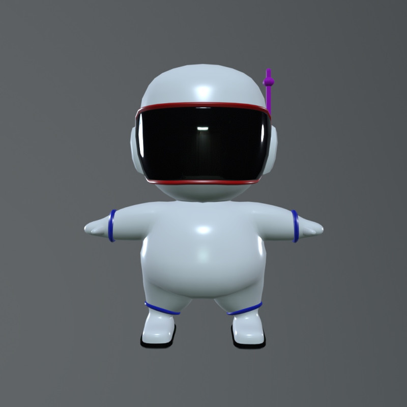 Little astronaut Model 3D .c4d .max .obj .3ds .fbx .stl .blend 